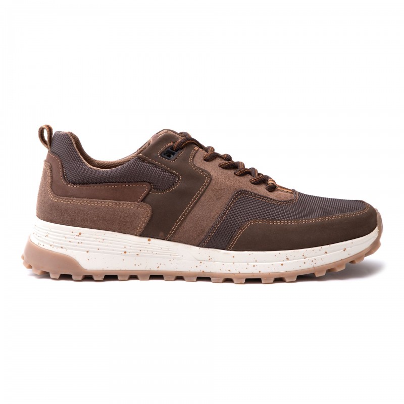 SNEAKER CASUAL EN PIEL NEPAL COLOR ESPRESSO