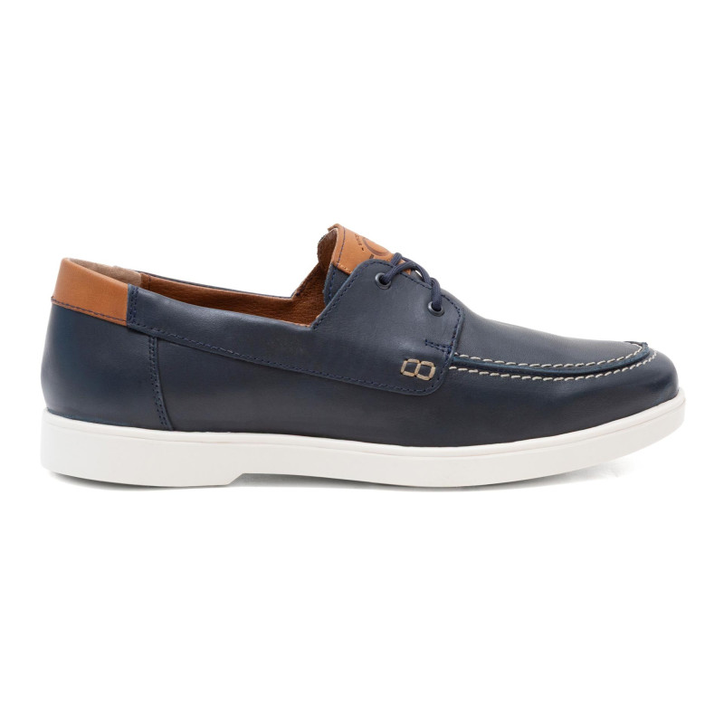 CALZADO CASUAL EN PIEL GREGOR COLOR AZUL MARINO