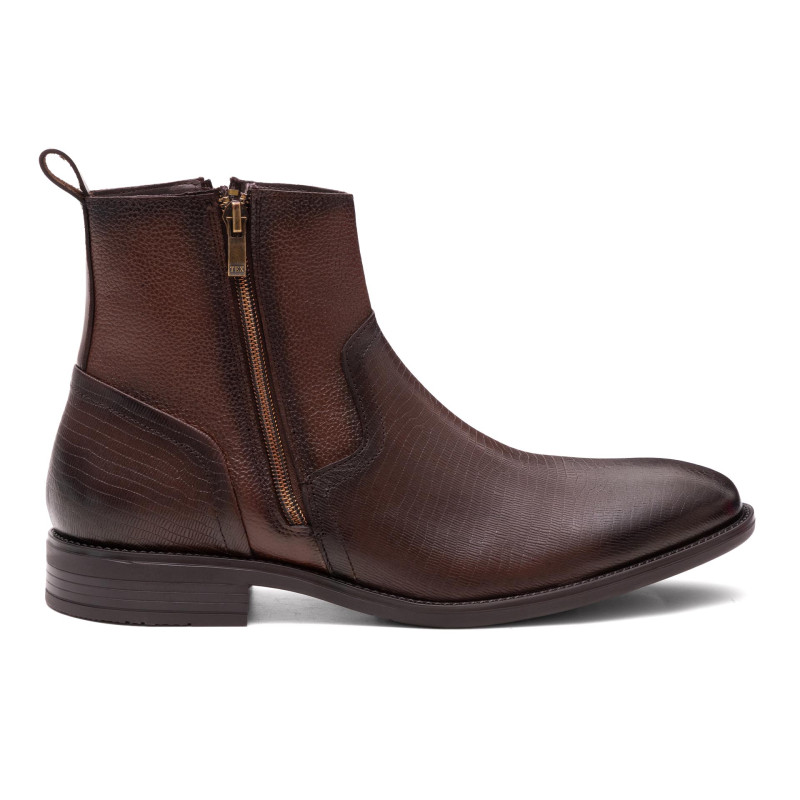 BOTA DE VESTIR EN PIEL DUBAI COLOR CAOBA